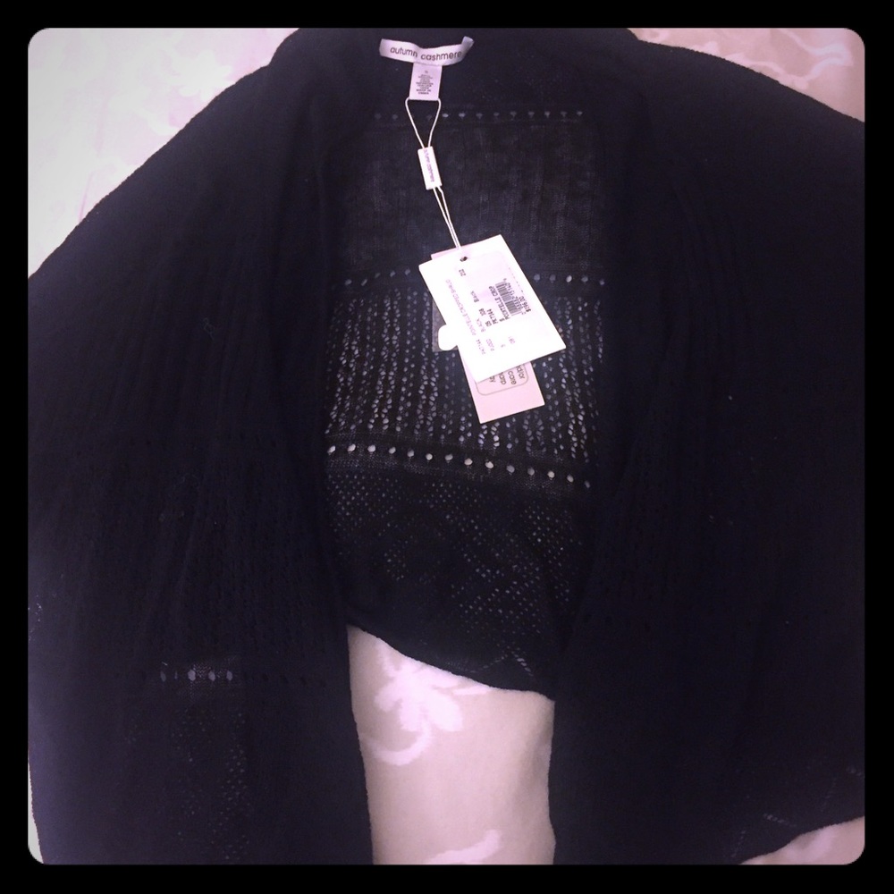 Autumn Cashmere Black Short Sleeve Shrug