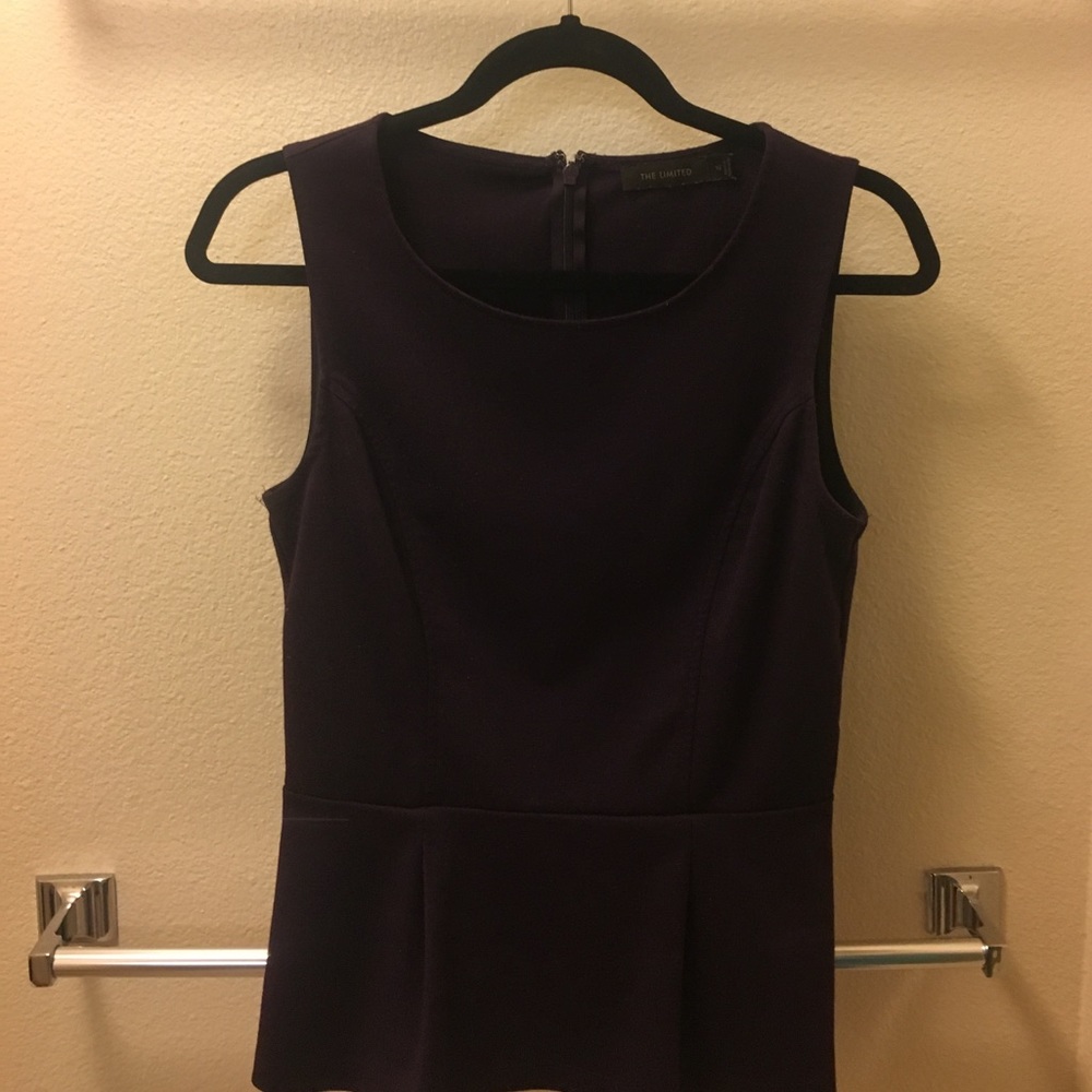 The Limited sleeveless peplum shirt