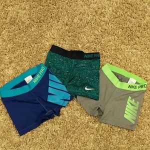Nike Pro Spandex Shorts x3