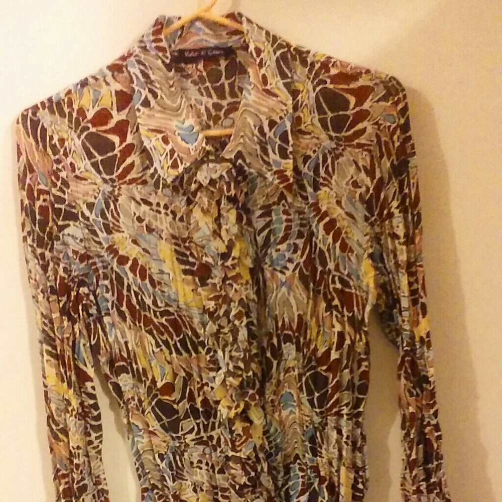 VIOLET & CLAIRE Crinkly Blouse
