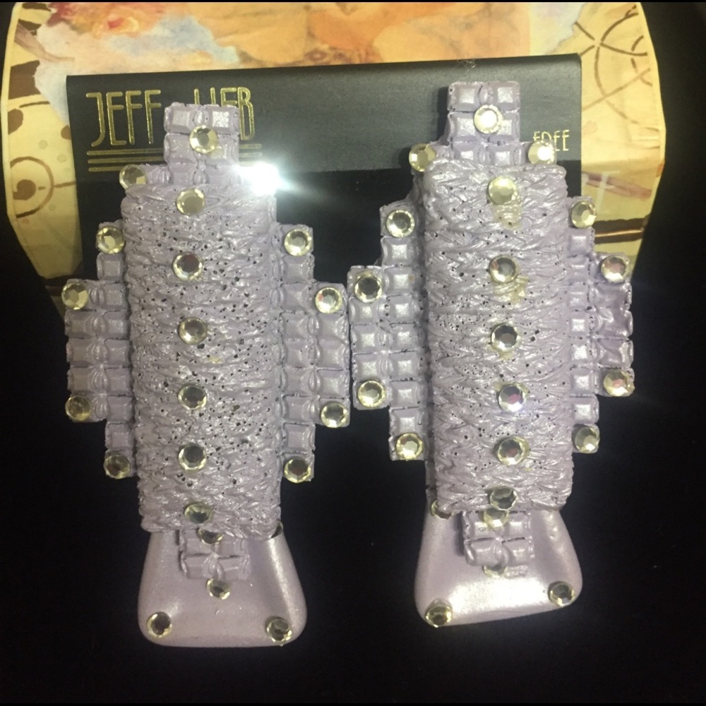 Original JEFF LIEB nickel free clip on earrings.