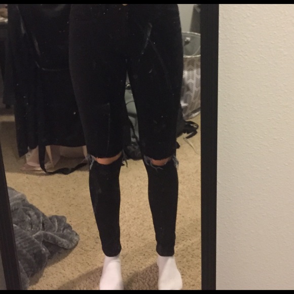 Black ripped jeans - Picture 2 of 2
