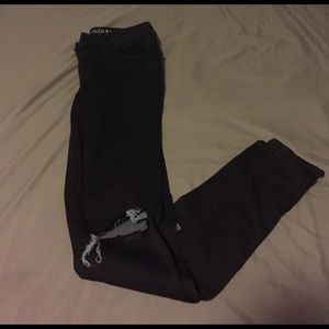 Black ripped jeans