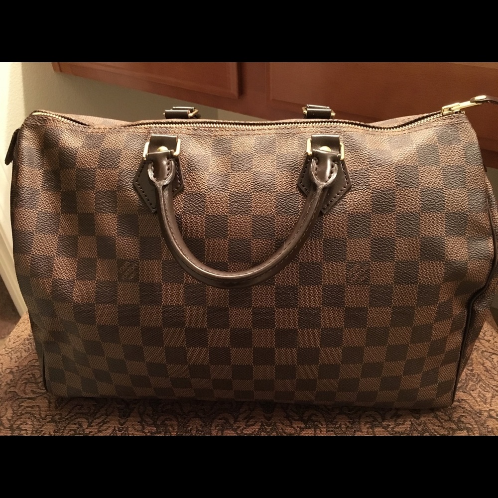 Authentic Louis Vuitton Speedy 35 Damier Ebene