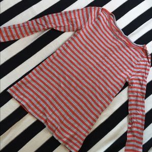 Jcrew long sleeve boat neck tee