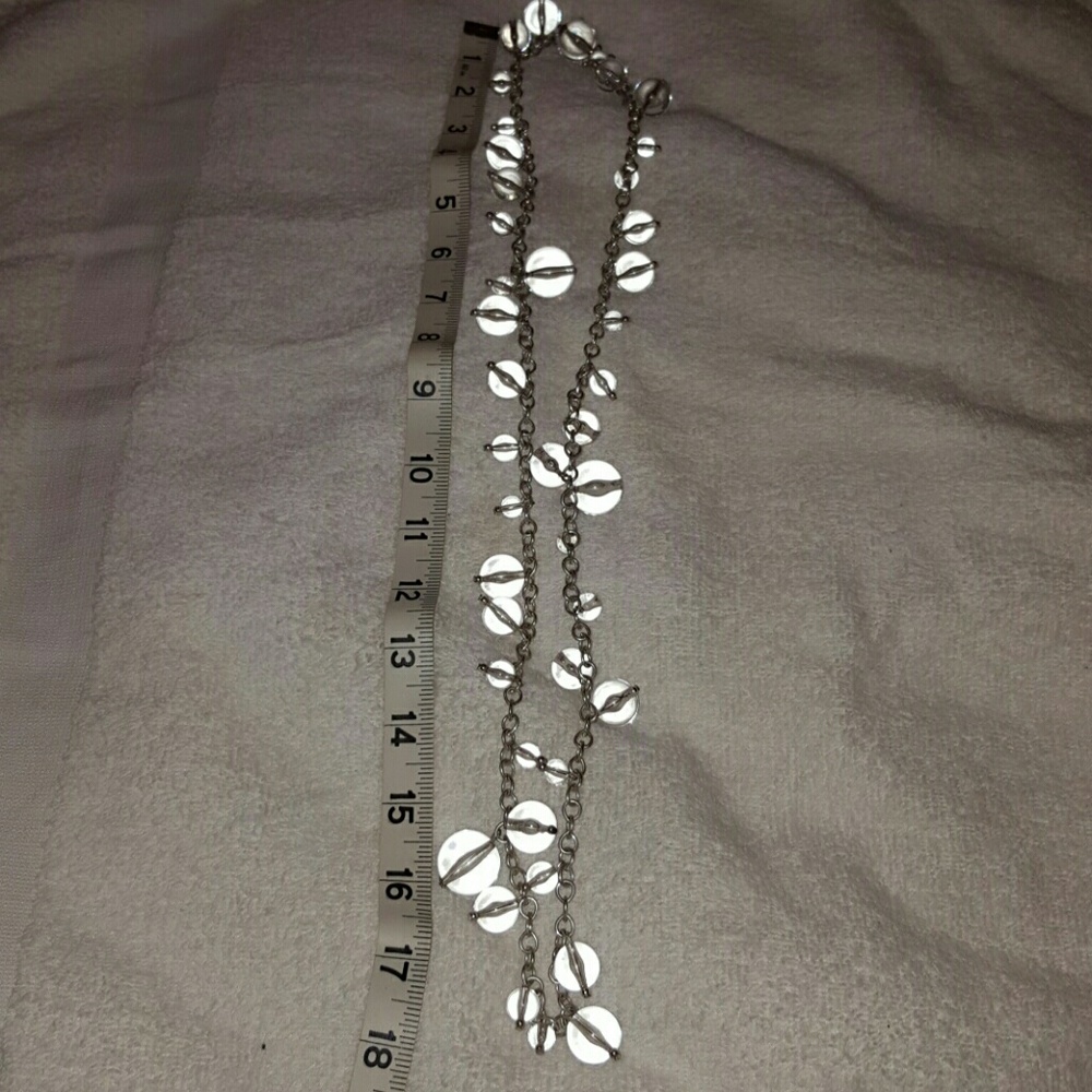18 inch clear bauble necklace