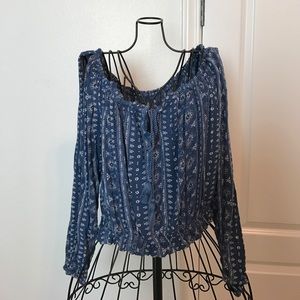 Long sleeve off shoulder blouse