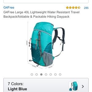Blue Hiking Backpack