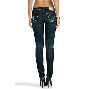 True Religion - Stella Dark Wash Skinny Jeans