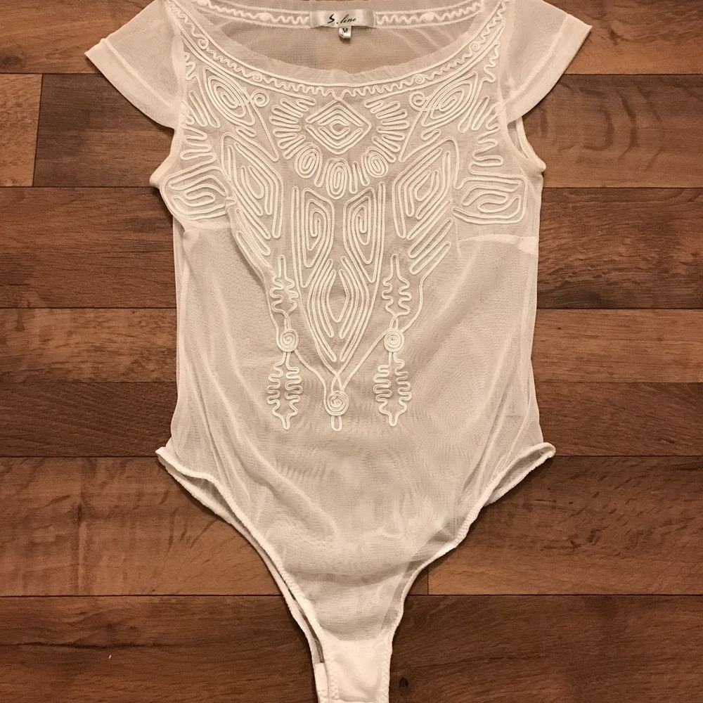 Mesh knit bodysuit 😻