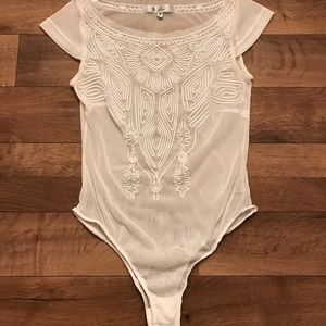 Mesh knit bodysuit 😻