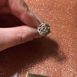 Pandora sterling silver rose ring, size 4.5