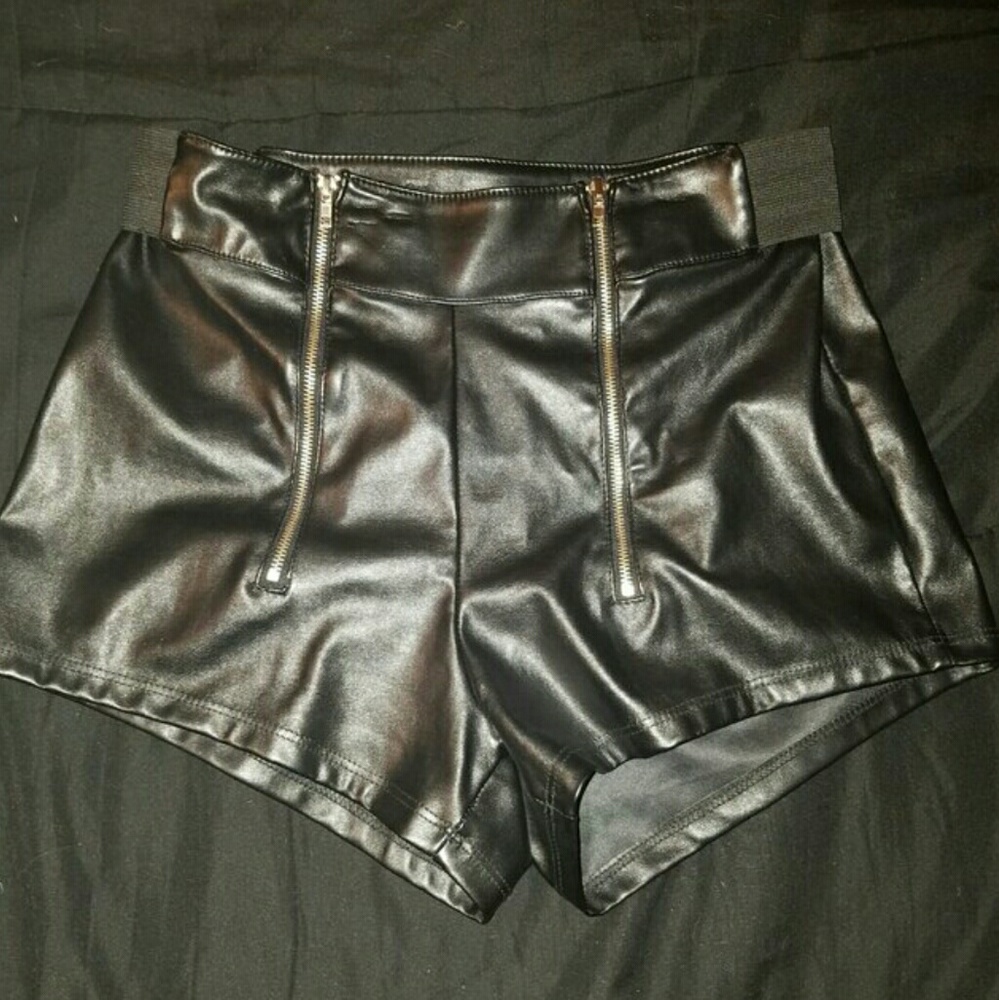 Cute Goth Leather Pvc Shorts