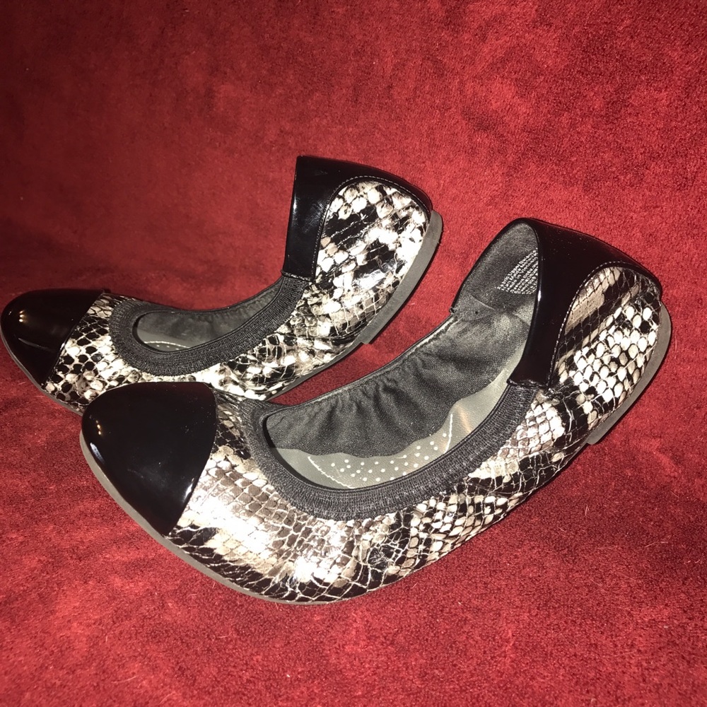 Snake Print Flats