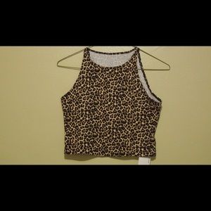Cheetah print crop top