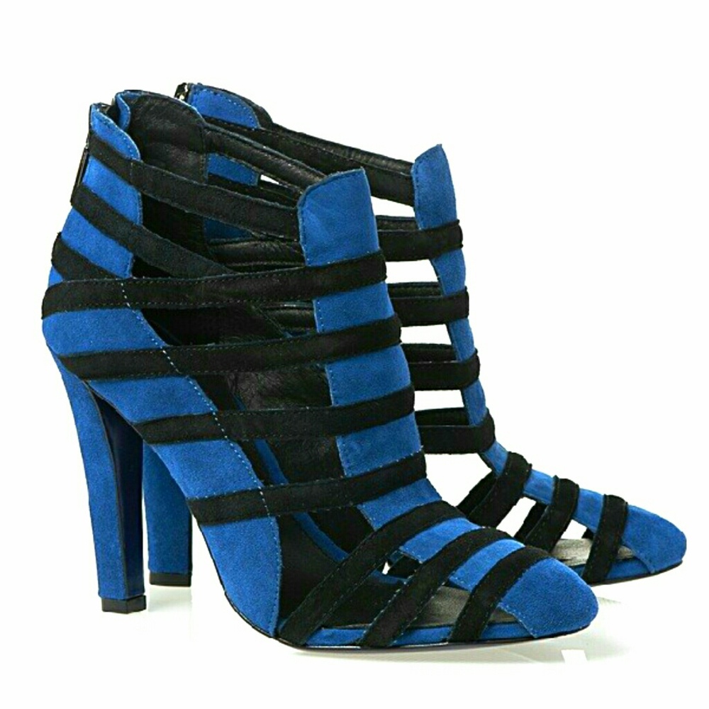 NWBox Rebecca Minkoff Blue Strappy Booties 6