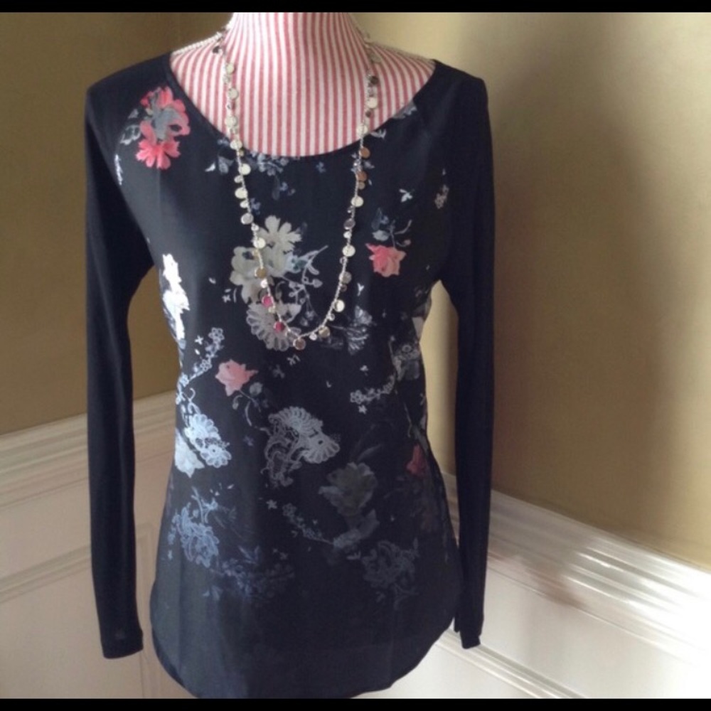 Black Multicolor Blouse