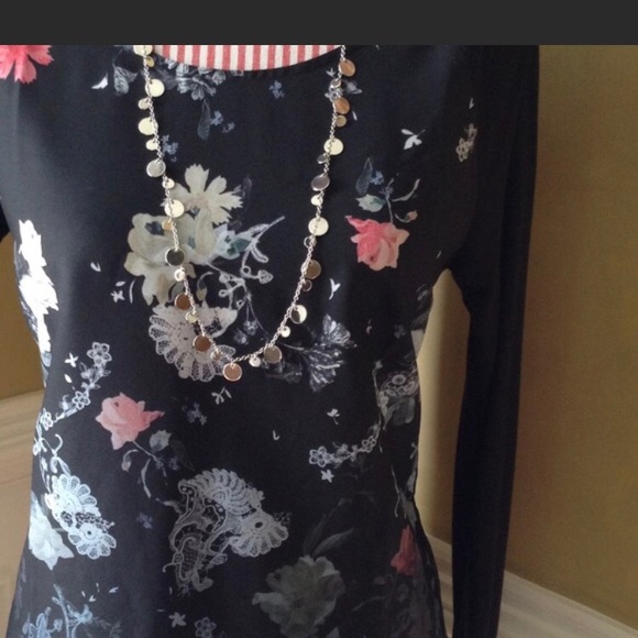 Black Multicolor Blouse - Picture 2 of 3