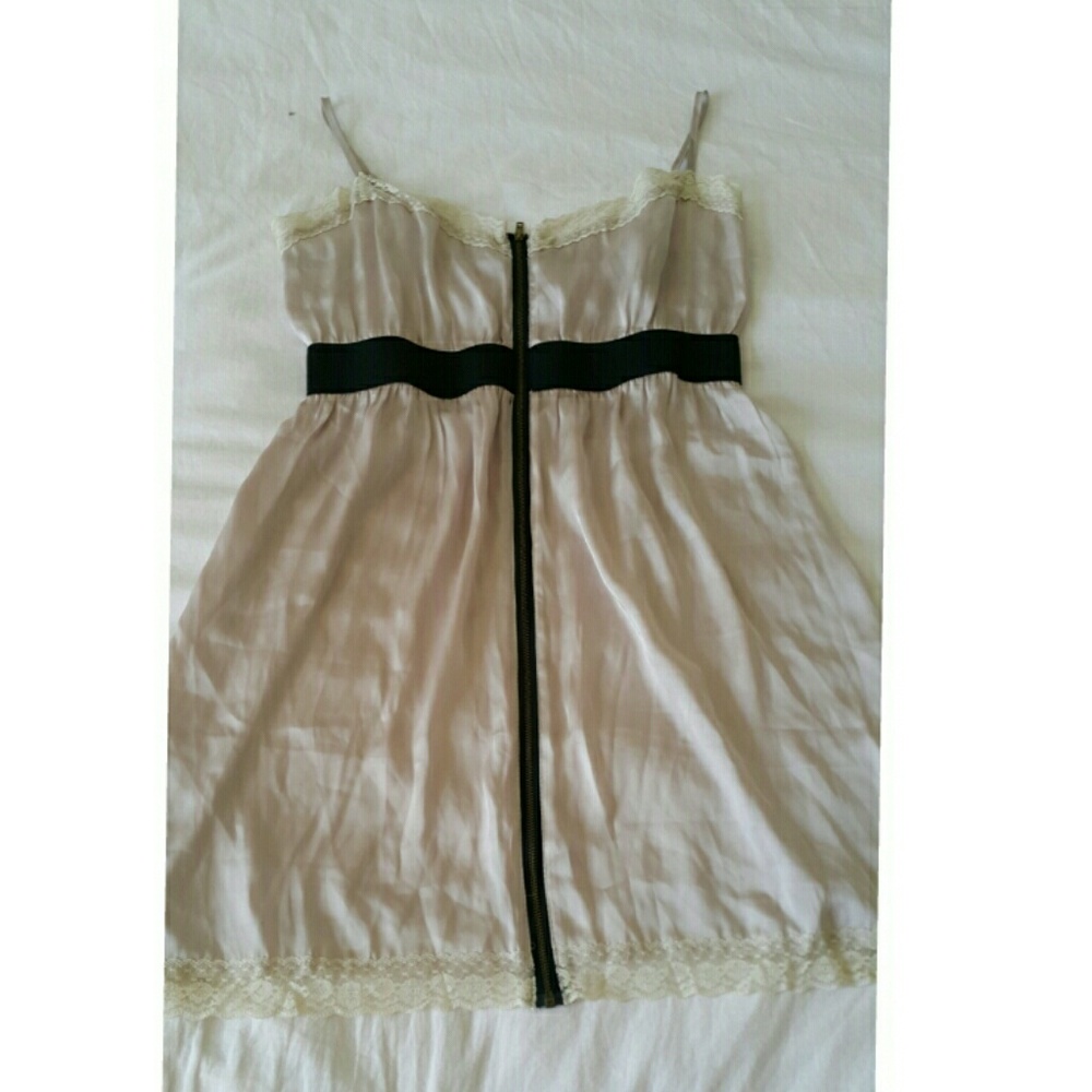 Millau pink silk camisole dress w front zip NWOT