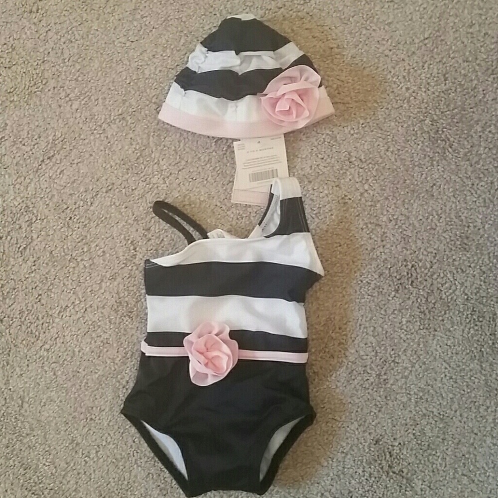 6-12 month bathing suit includes cap!