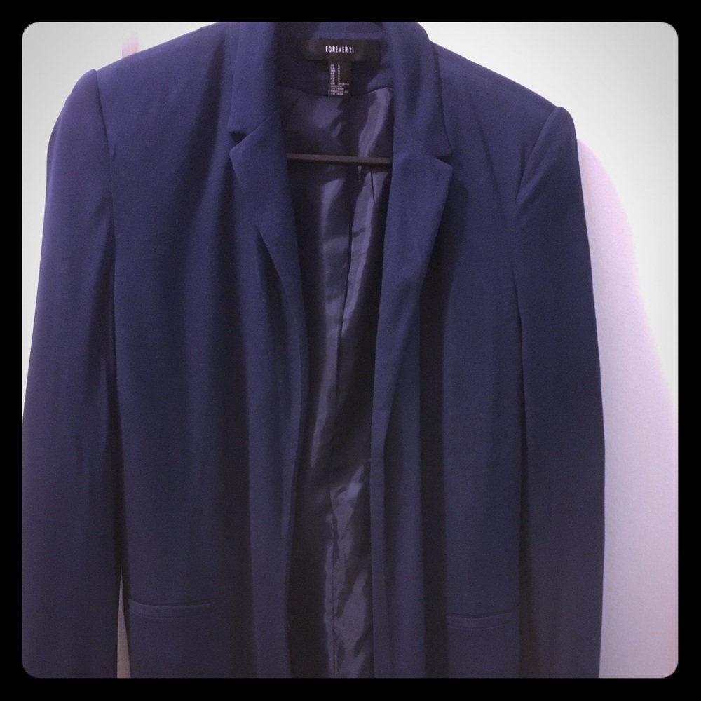 Winter navy blue blazer