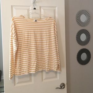 Old Navy Yellow Stripe Long Sleeve Shirt