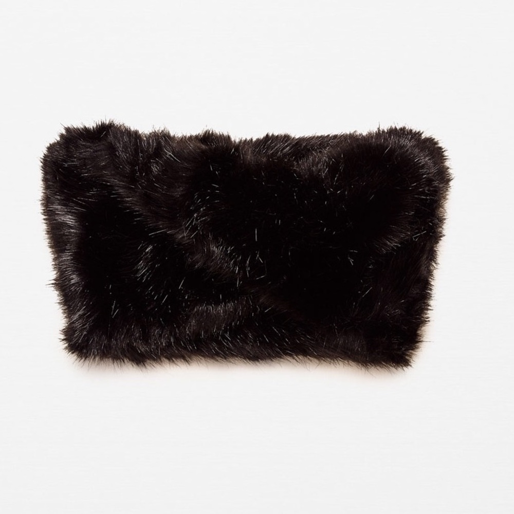 Zara black faux fur snood (neck warmer)