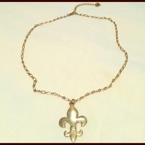 Gold Fleur De Lis Charm necklace