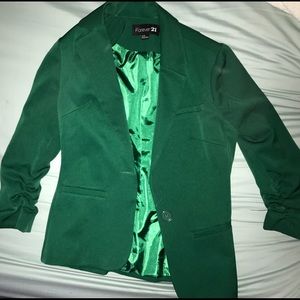 Emerald green fitted blazer
