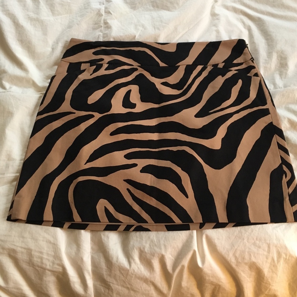 NWT Black and Brown Animal Print Skirt