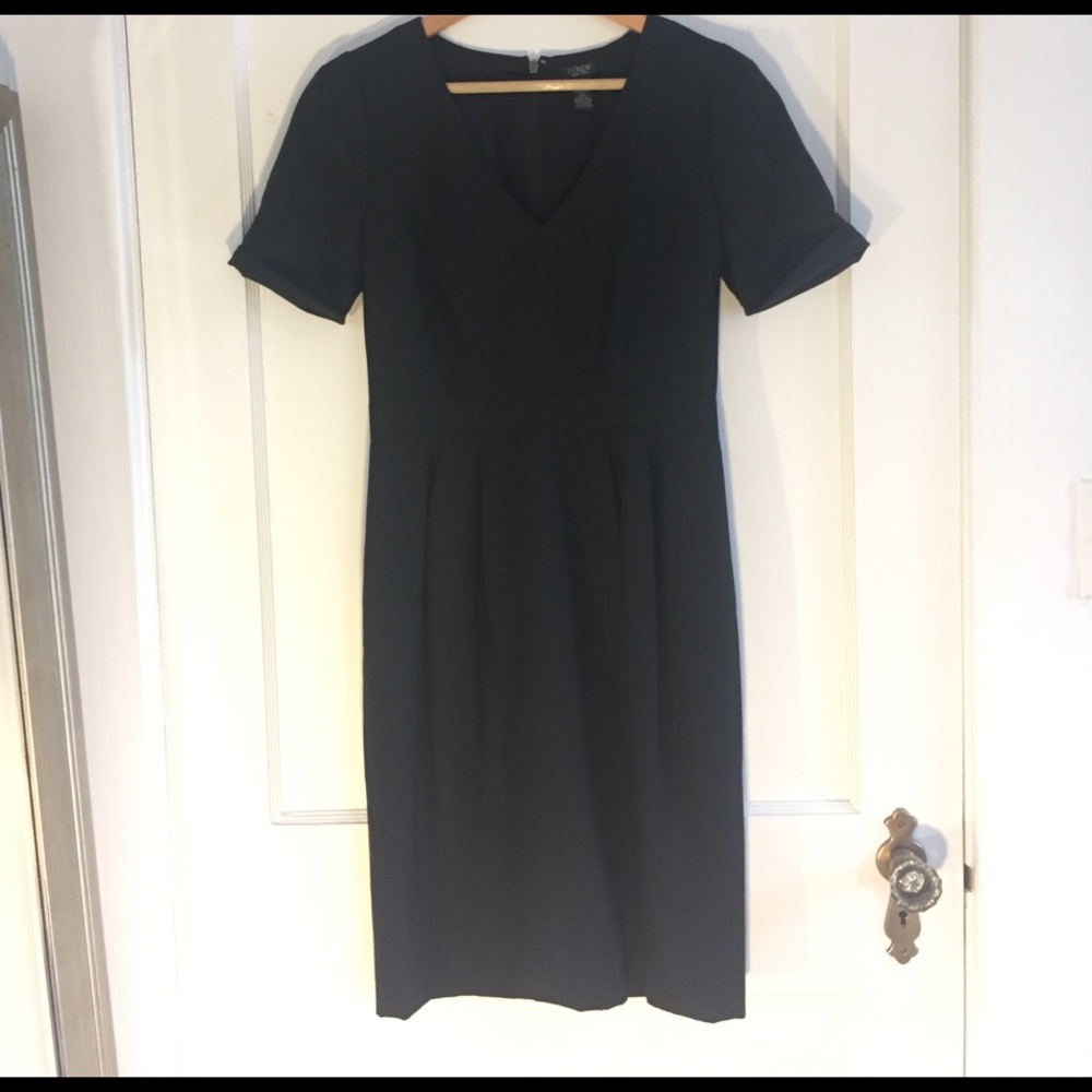 J. Crew Super 120's Black Dress