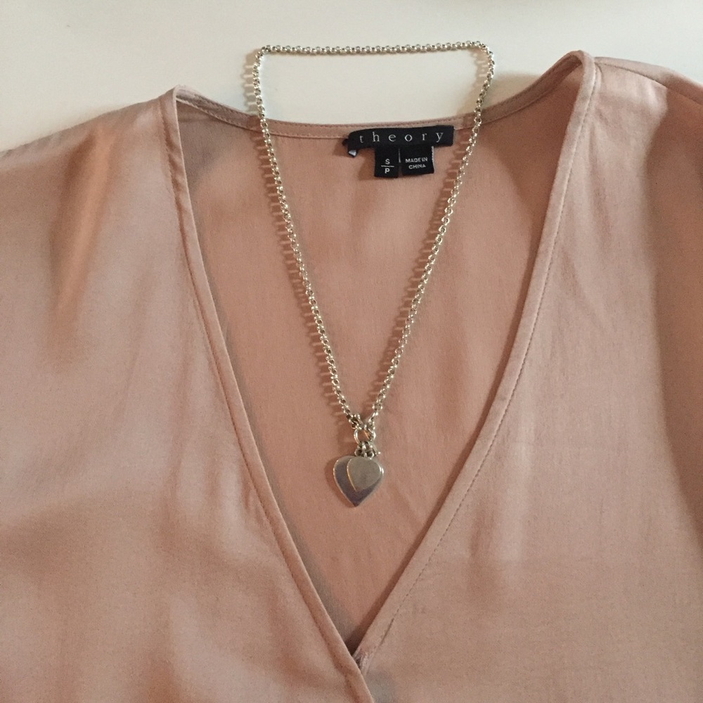 925 Sterling Silver Double Heart Pendant Necklace - Picture 3 of 7
