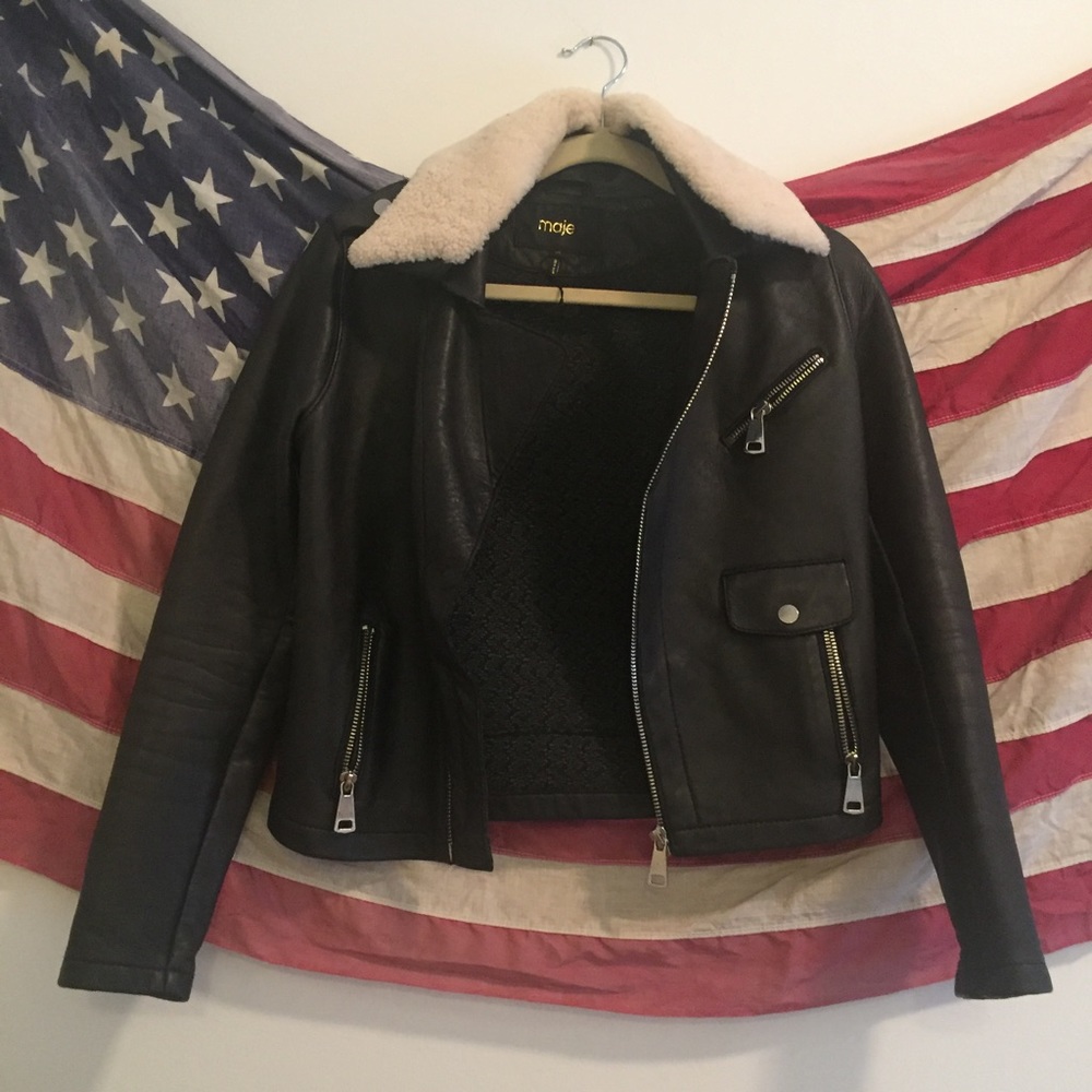 ! SOLD ! Maje ** LN leather jacket