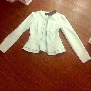 Sky blue business casual jacket. Size XS.