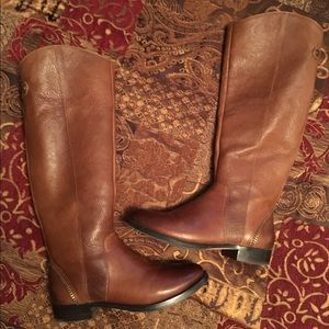 Leather Arturo Chiang Zipper Riding Boots