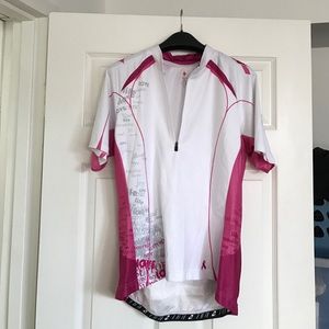 Pink and White Cycling Jersey