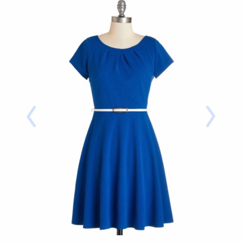 Modcloth Blue A-line Dress Size L