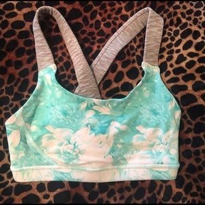 Floral sports bra