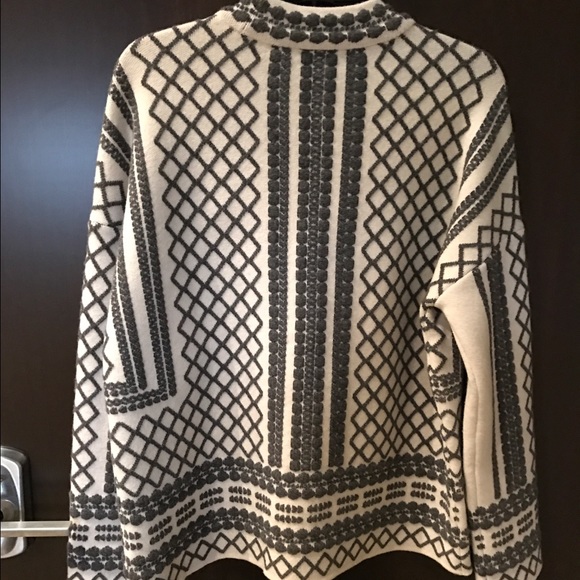 SOLD** NWT Tory Burch Merino Jacquard Sweater M - Picture 4 of 4