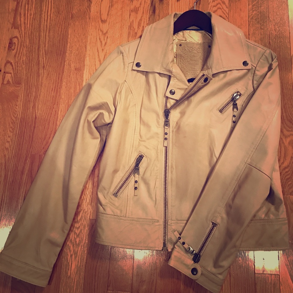 For Joseph brand tan/beige leather jacket