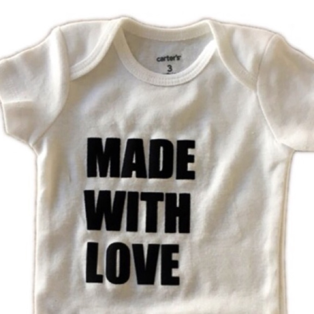 Made with love onesie