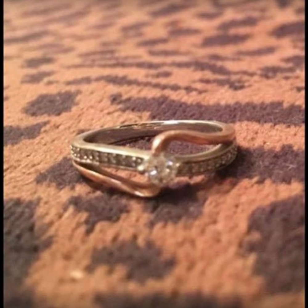 Rose gold & sterling silver ring