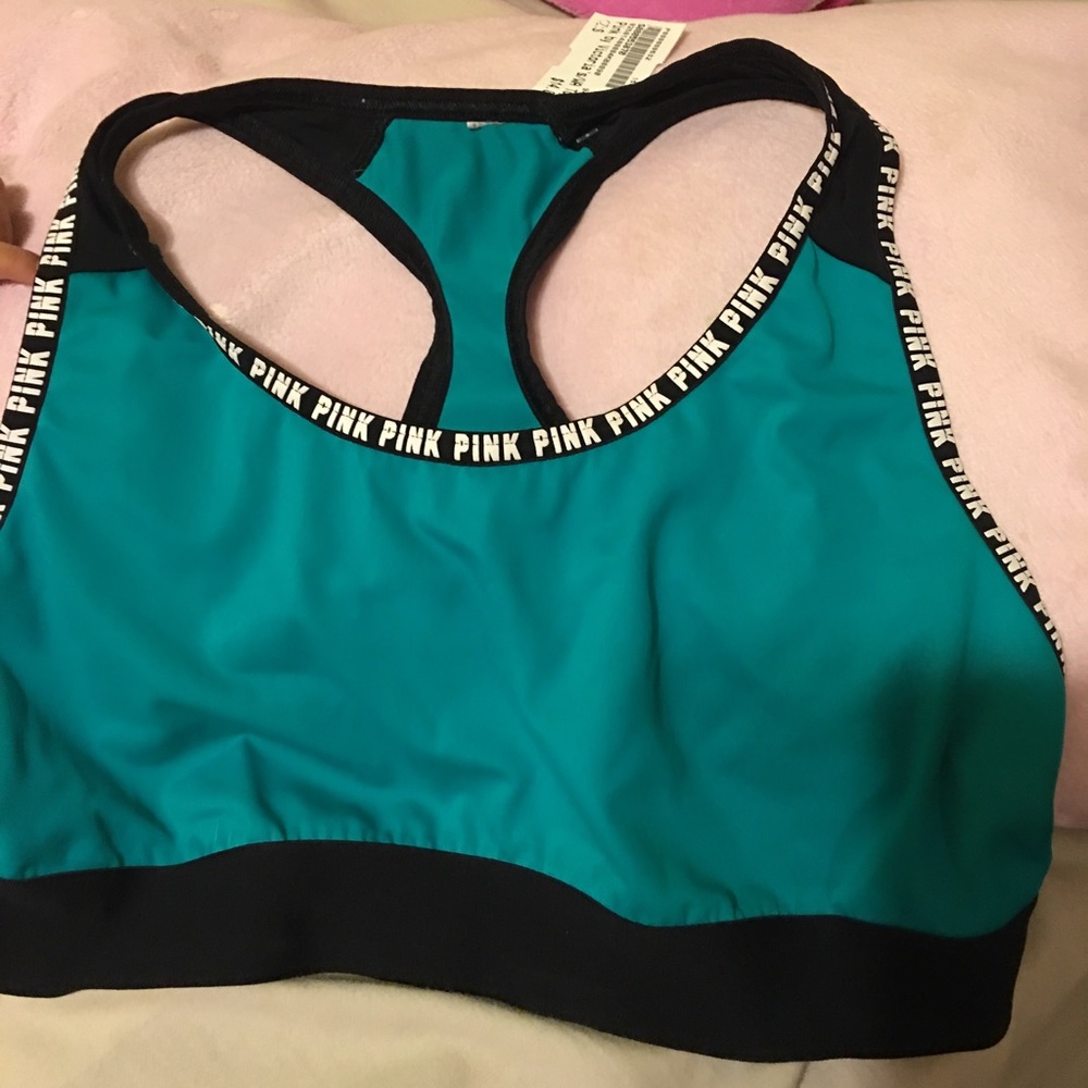 Pink sports bra