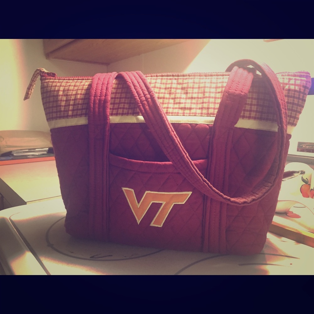 Virginia Tech Hokies Quilted Tote Purse