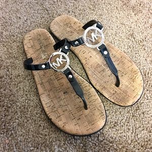 Michael Kors Black Cork Sandals