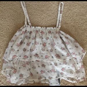 Urban outfitters crop flowy top