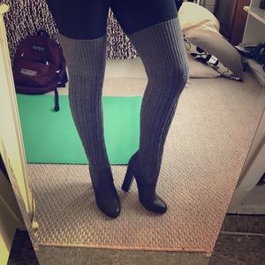 Charlotte Russe Over-The-Knee Knit Heels!