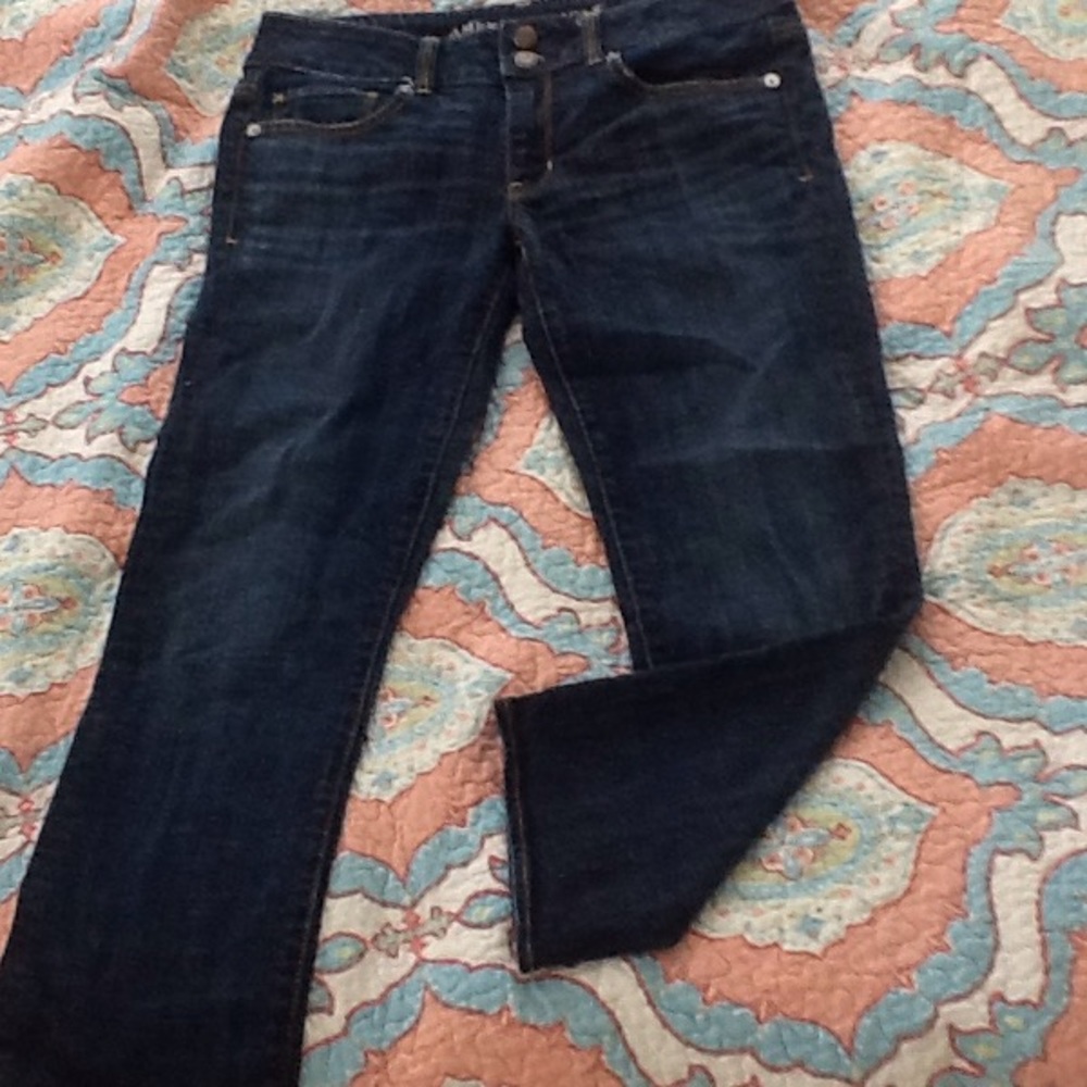 American Eagle artist crop jeans