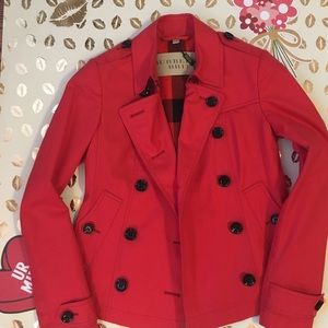 Burberry Brit red short trench coat