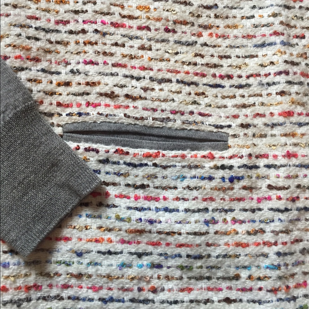 ❌SOLD❌ JCrew Tweed Front Merino Baseball Sweater - Picture 6 of 8